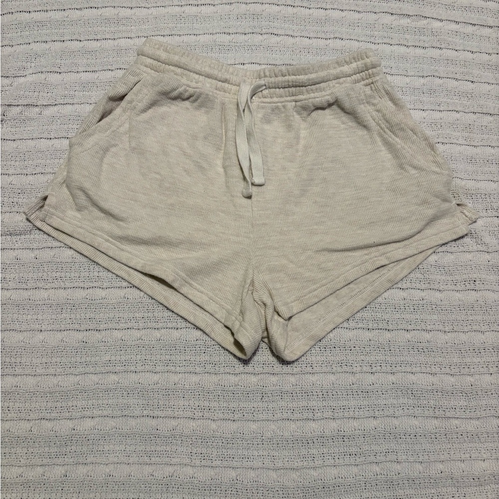 Aerie Cream Ribbed Knit Top